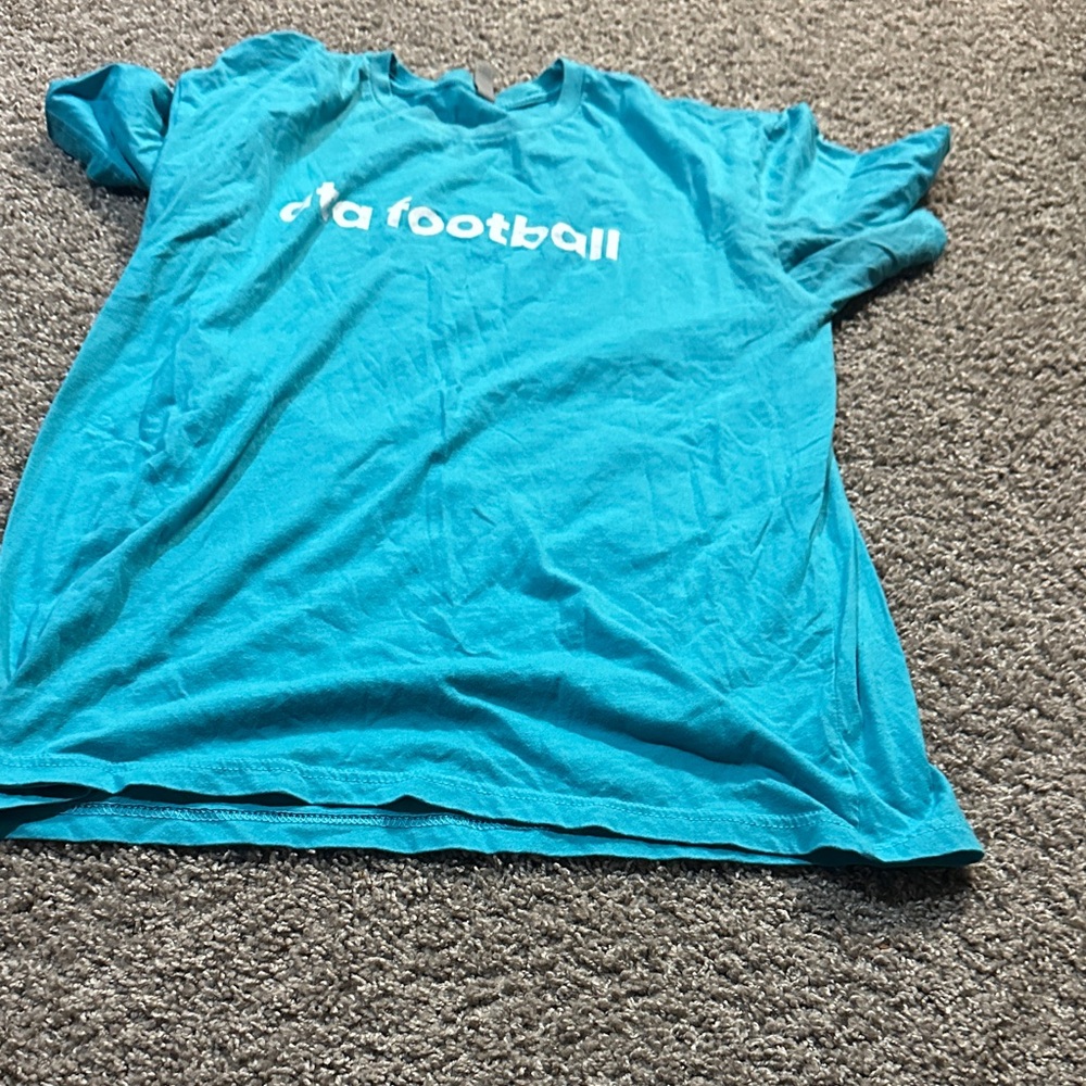 Next Level Apparel Teal Football Tee